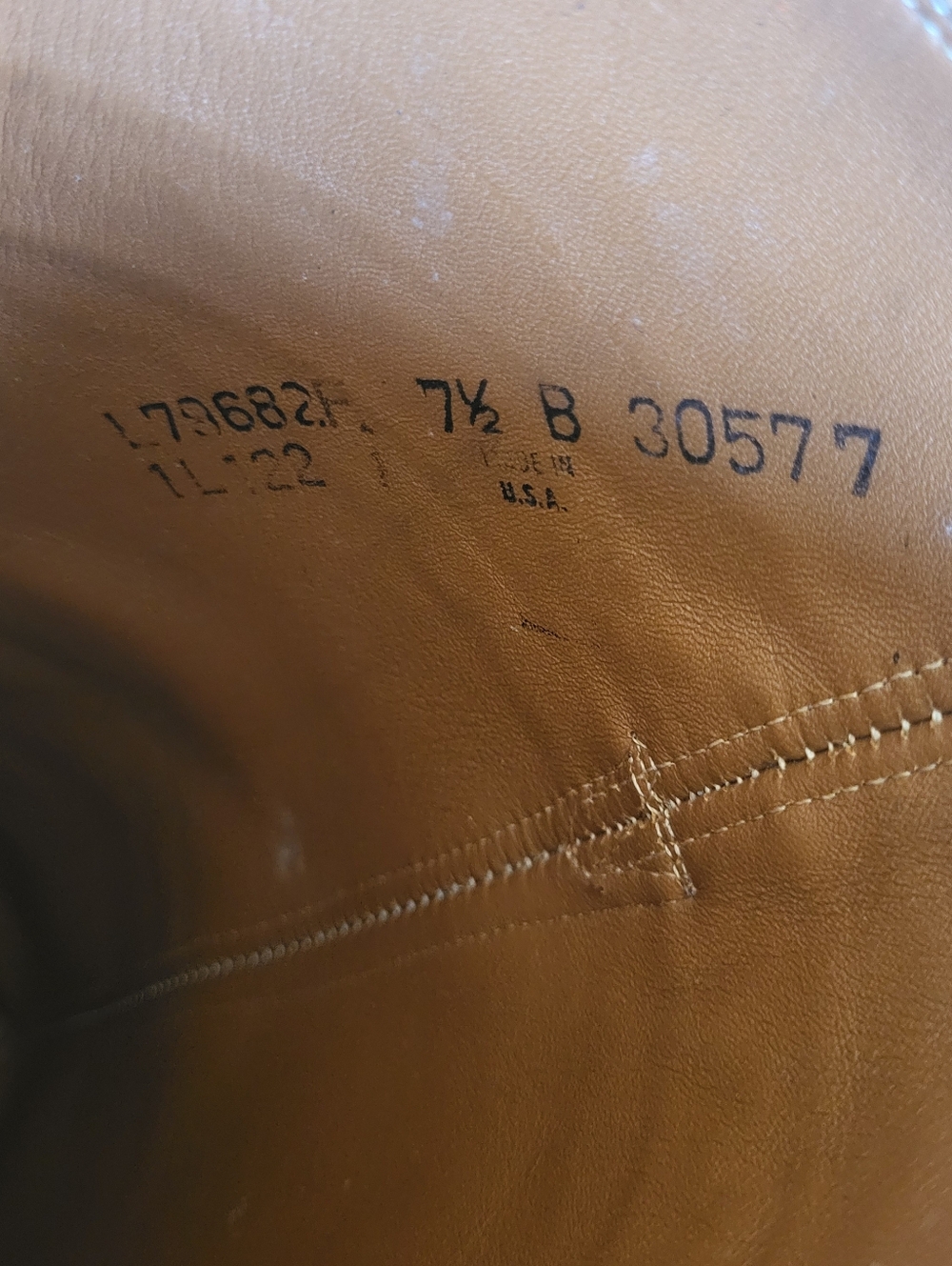 Lucchese Vintage Tall Brown Leather Riding Boots. 7.5b - Picture 12 of 12